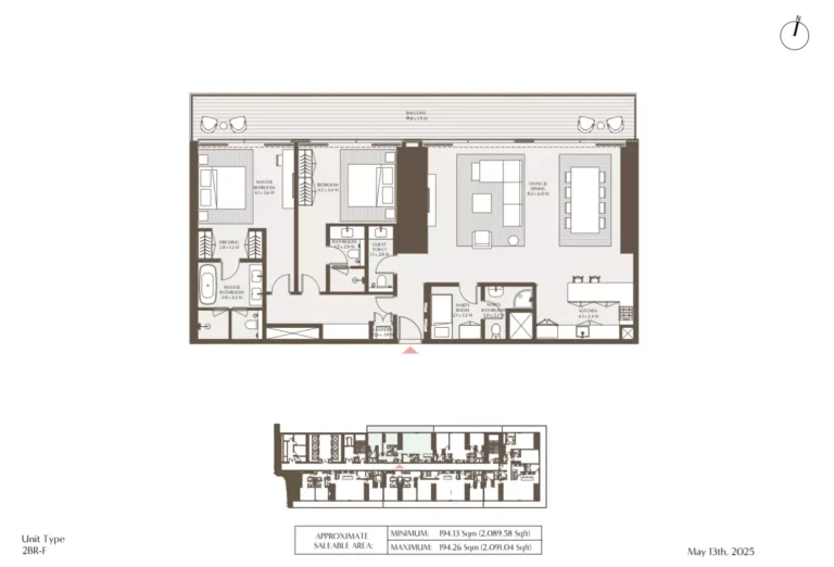 Akala Hotel & Residences floor plan 2 BR · 2089 sqft