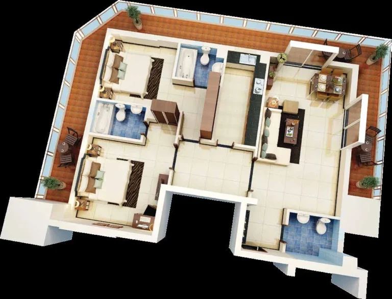 Arabian Gate floor plan 2 BR