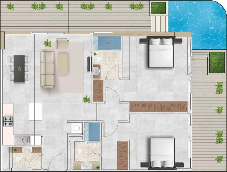 Ashton Park Residences The Second floor plan 2-спальн.