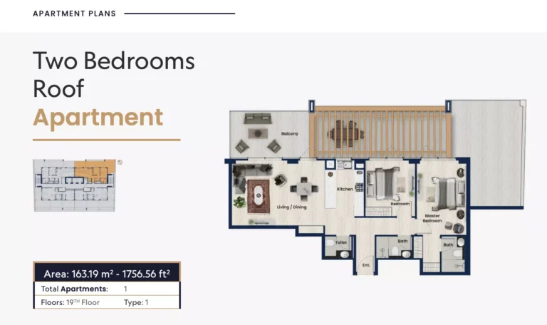 Samha Residence 2 JVC floor plan 2 BR · 1756 sqft