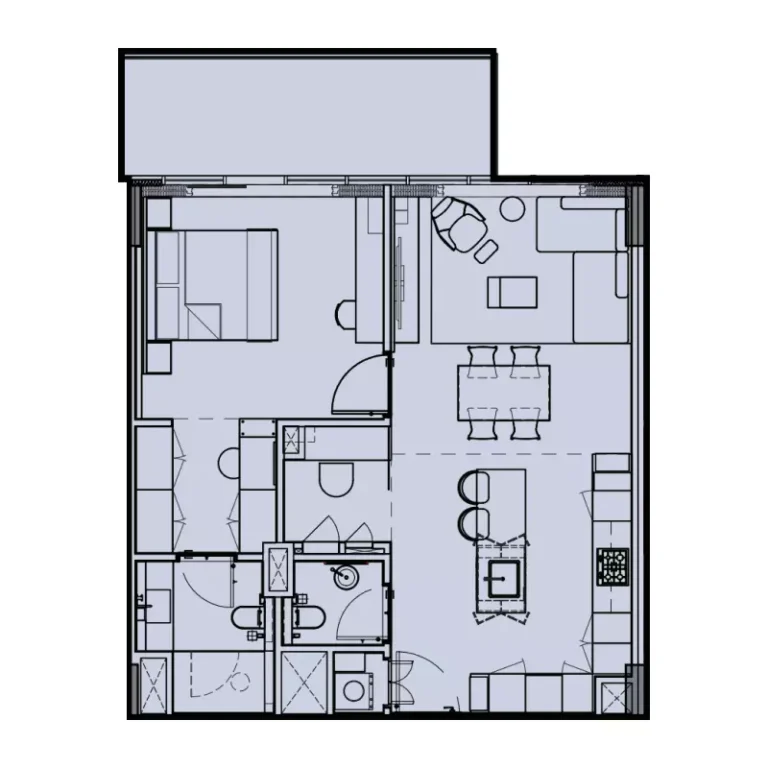 Wynwood by Imtiaz floor plan 1-спальн. · 861 sqft
