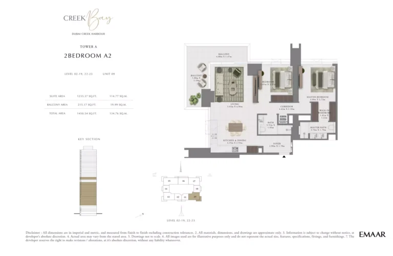 Creek Bay floor plan 2 BR · 1451 sqft