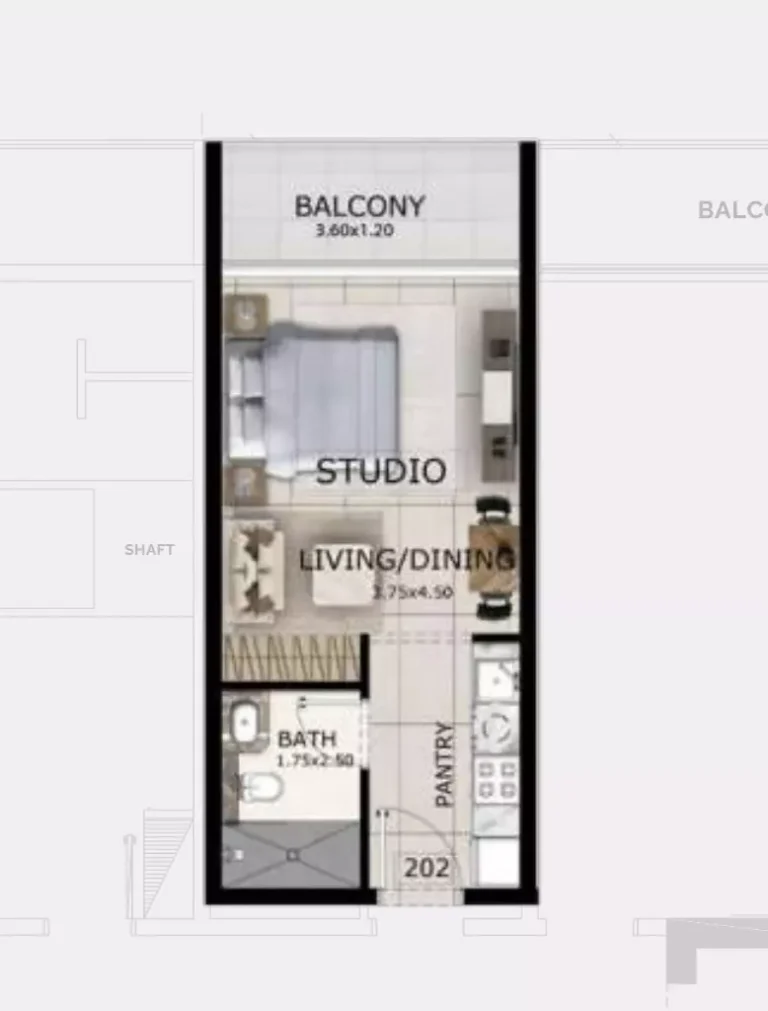 Mayfair Gardens floor plan Студия · 400 sqft