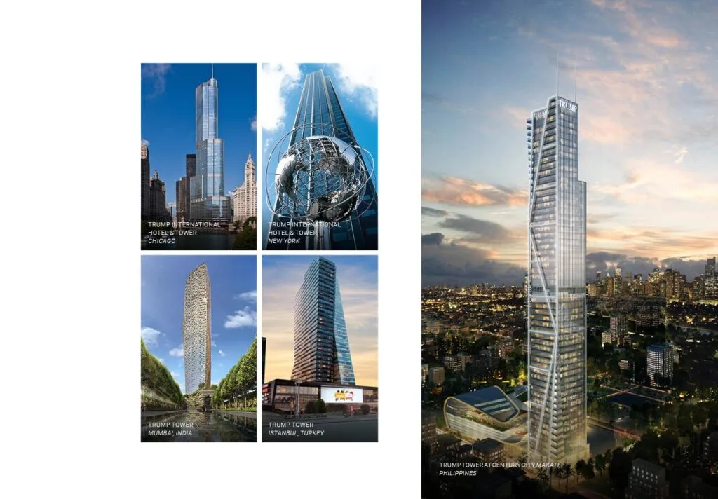 renders of Trump towers in Chicago New York Mumbai Istanbul and Makati