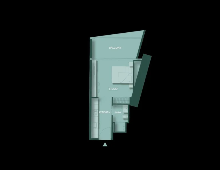 Binghatti Circle floor plan Studio