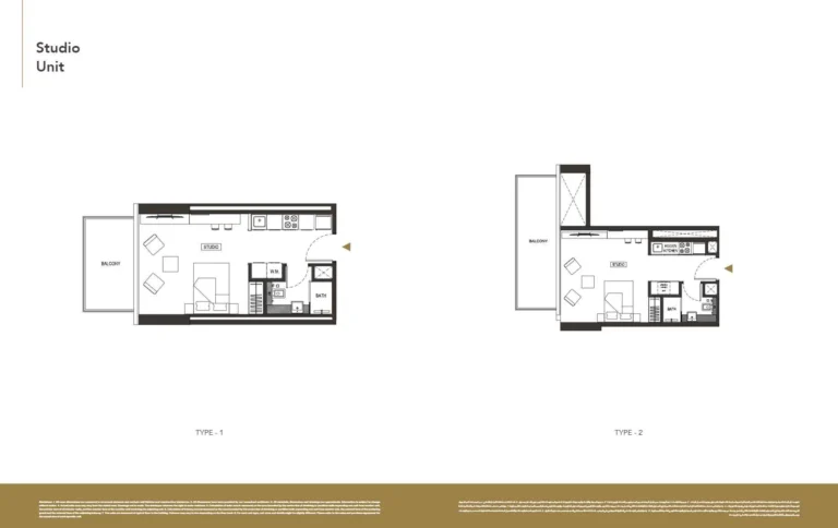 Binghatti Phoenix floor plan Studio