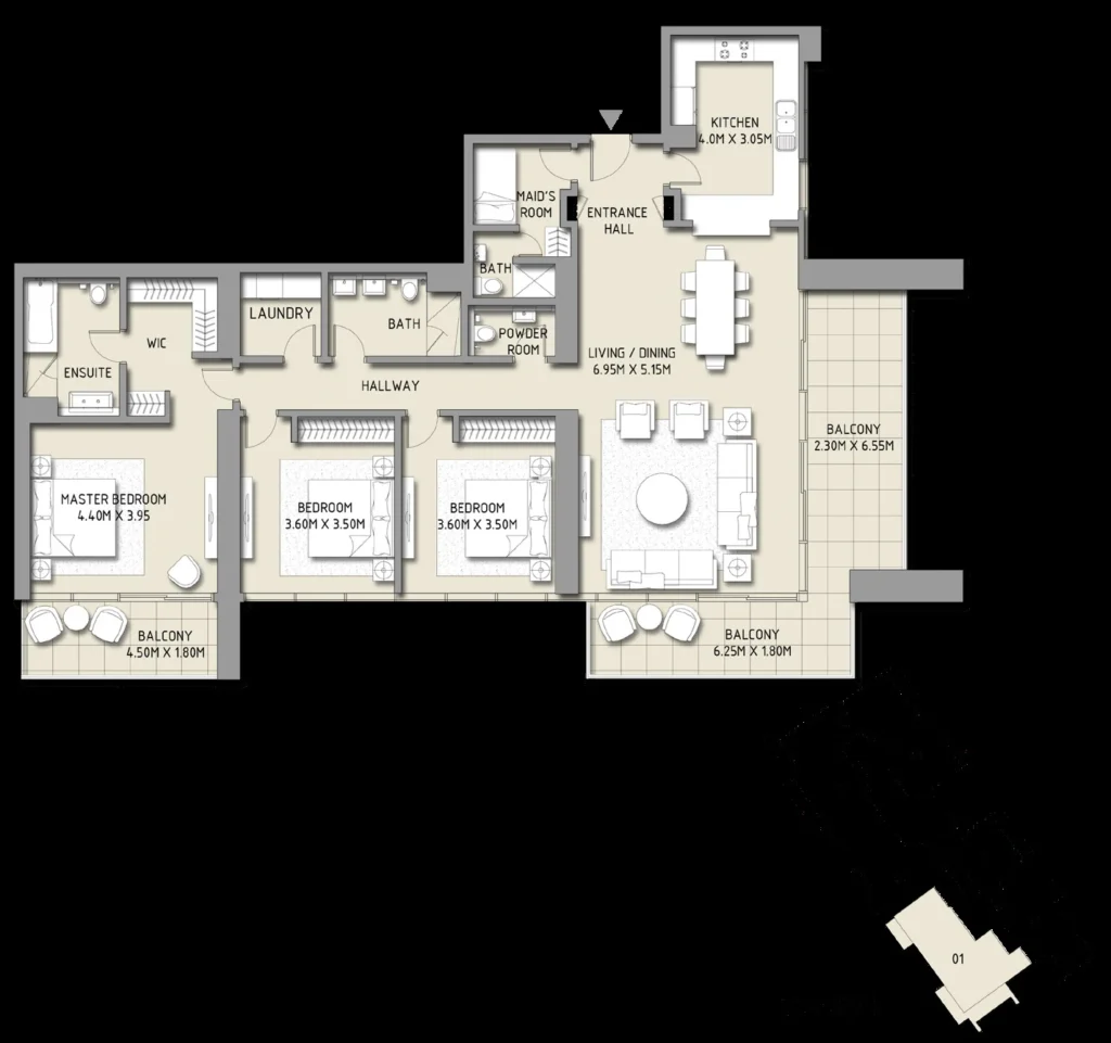Boulevard Crescent by Emaar Properties in Downtown Dubai