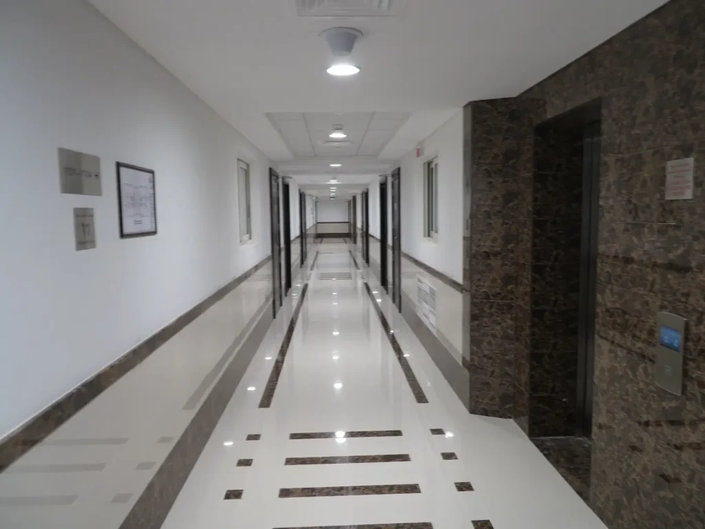 residential corridor, Canal Residence West 2, Dubai Sports City, Dubai