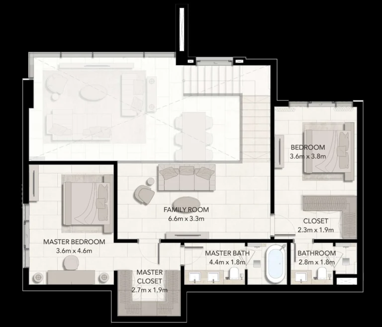 Capria West Building 1 floor plan 2 BR