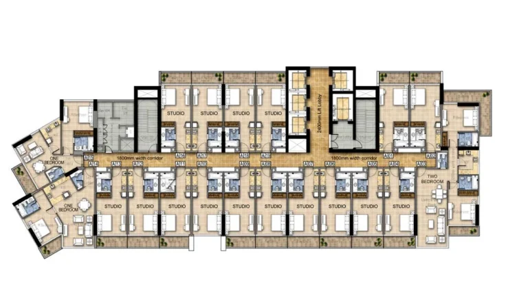 Carson Towers floor plan Typical floor plate