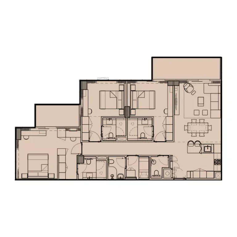 Wynwood by Imtiaz floor plan 3-спальн. · 1695 sqft