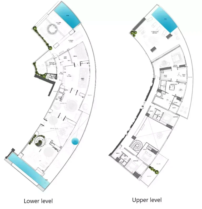 Cavalli Tower floor plan 3-спальн. · 15300 sqft