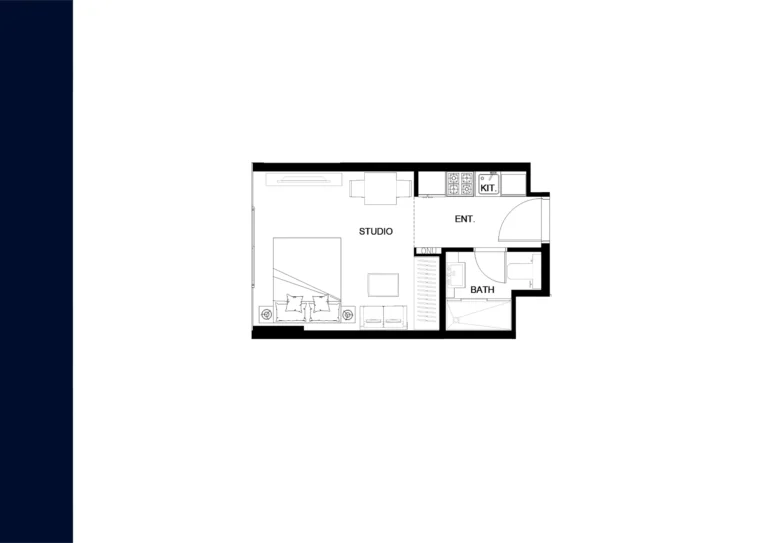 Coventry 2 floor plan Студия