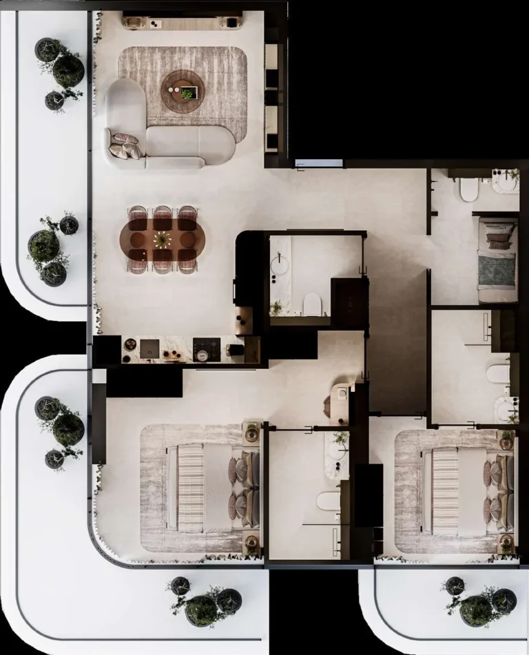 Cybele By Wadan floor plan 3 BR