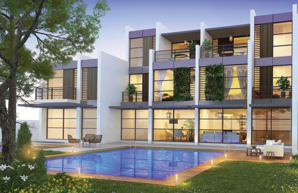 villa render with pool, Damac Hills 2 - Primrose, Damac Hills 2, Dubai