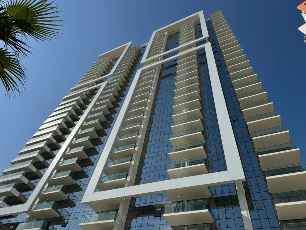 tower balconies from below, Damac Hills Golf Gate 1, Damac Hills, Dubai