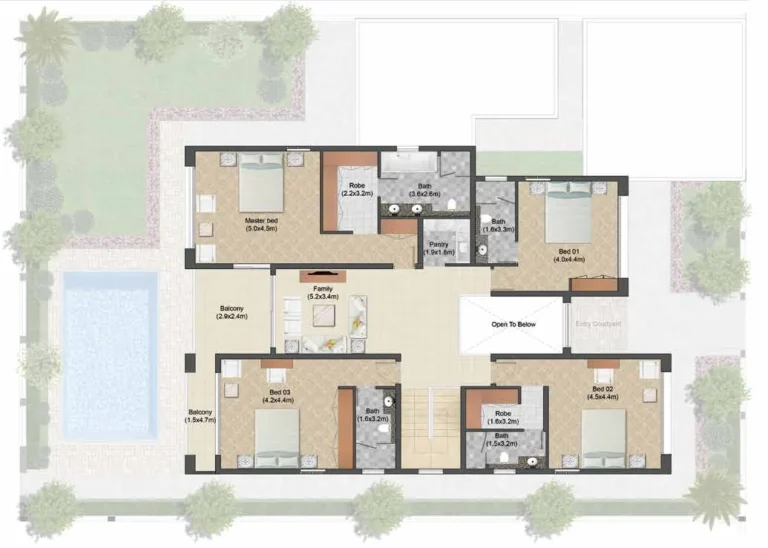 Damac Islands 2 – Bermuda floor plan 4 BR