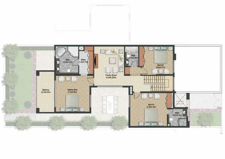 Damac Islands 2 – Bermuda floor plan 3 BR