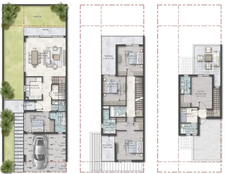 Damac Islands – Bali 2 floor plan 4 BR