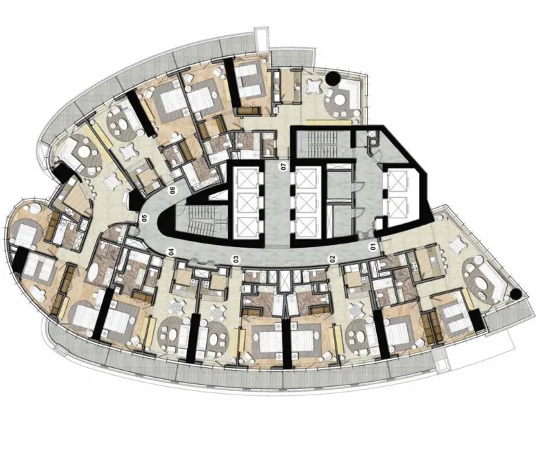 Damac Towers by Paramount floor plan Поэтажный план