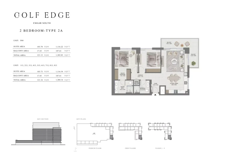 Golf Edge floor plan 2 BR · 1303 sqft