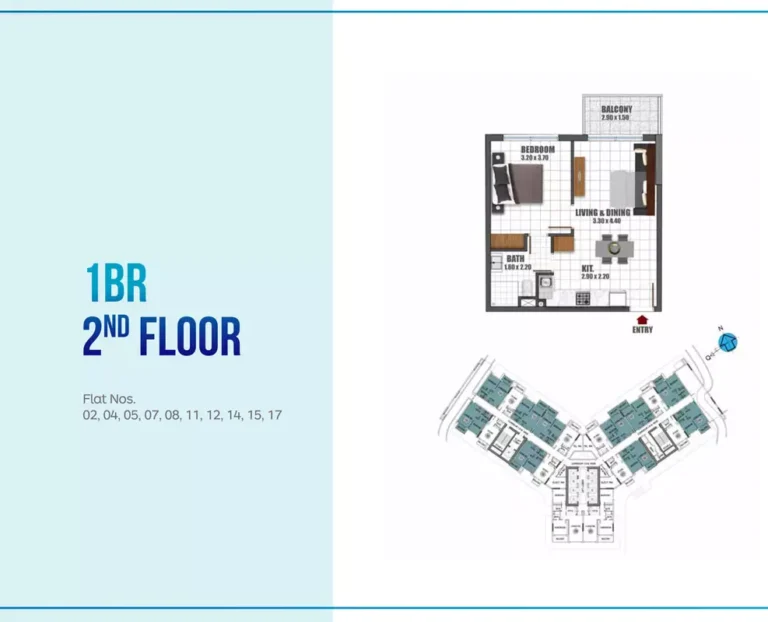 Skyz by Danube floor plan 1 BR · 545 sqft