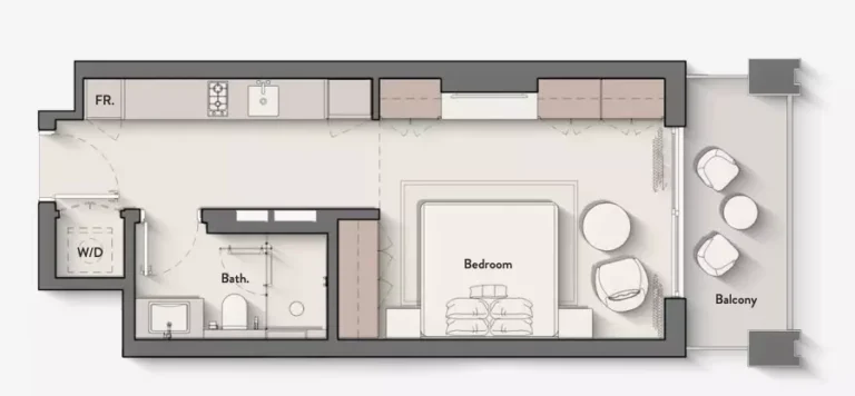 Hillmont Residences floor plan Studio · 452 sqft