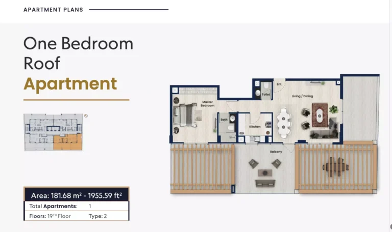 Samha Residence 2 JVC floor plan 1 BR · 1955 sqft