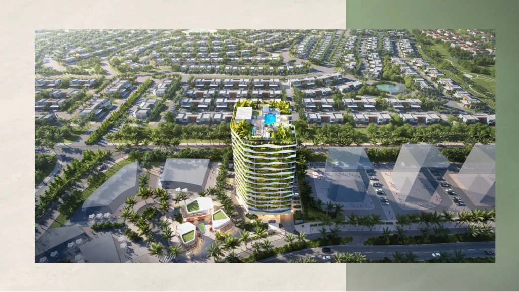 Forest City Tower 2 in Dubai — aerial view