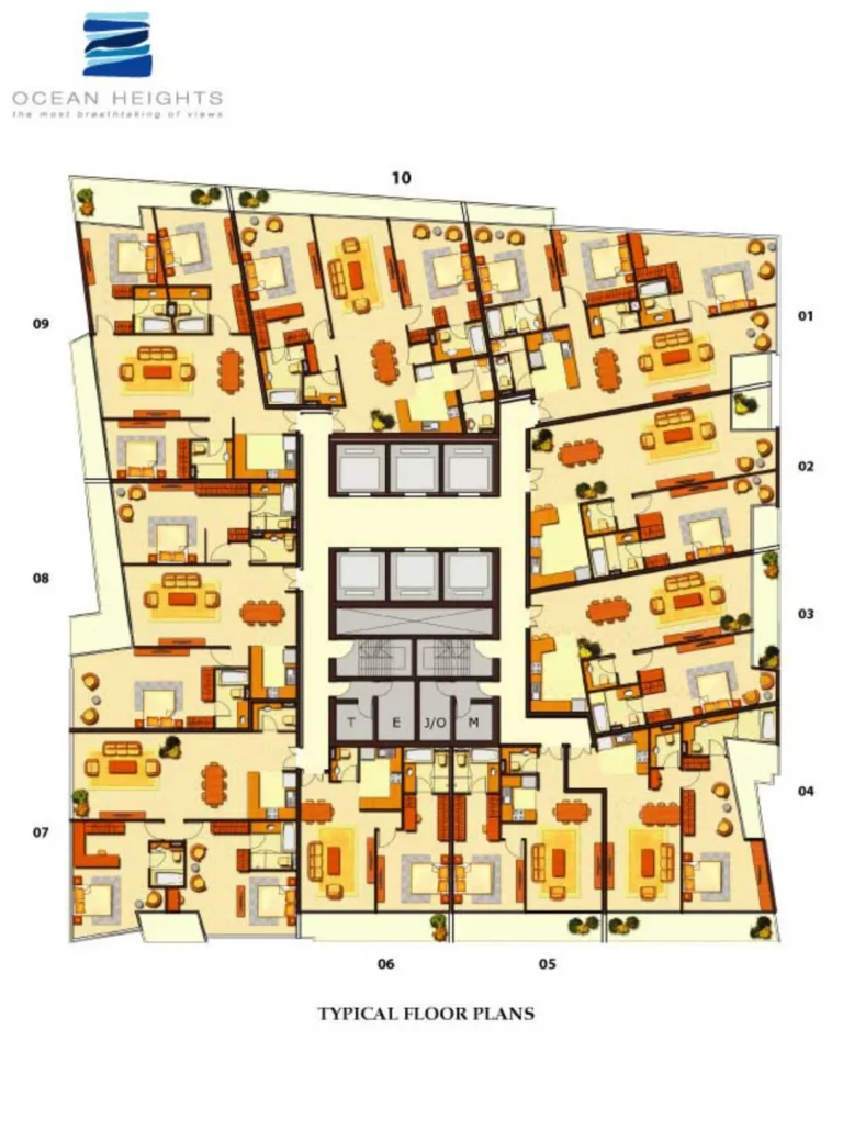 Ocean Heights floor plan Typical floor plate