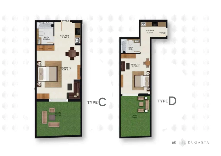 Moonsa Residences floor plan Студия