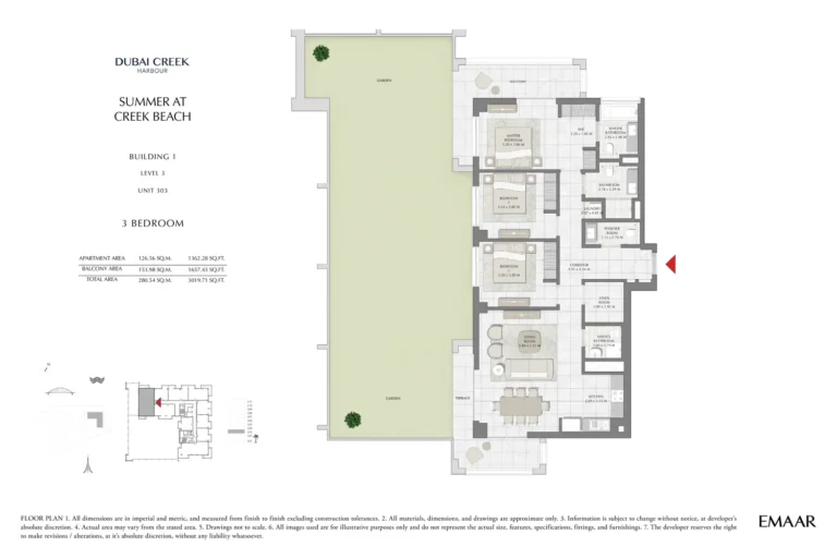 Summer at Creek Beach floor plan 3-спальн. · 3019 sqft