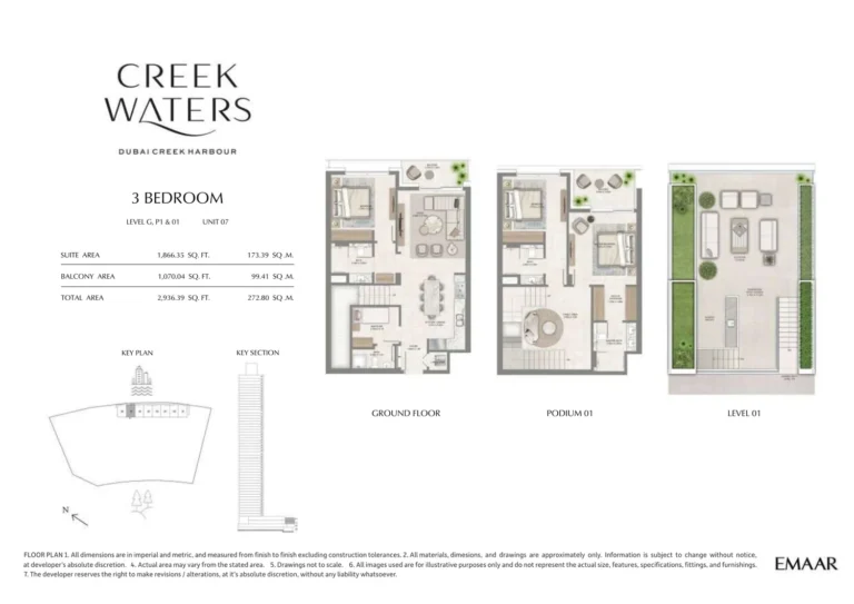 Creek Waters floor plan 3-спальн. · 2936 sqft