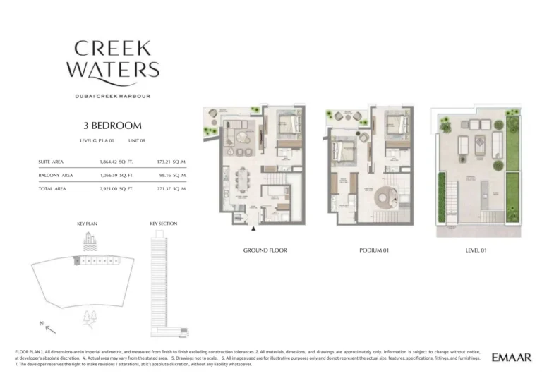Creek Waters floor plan 3-спальн. · 2921 sqft