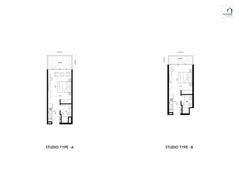 Alexis Tower floor plan Студия