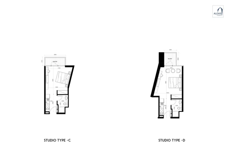 Alexis Tower floor plan Студия