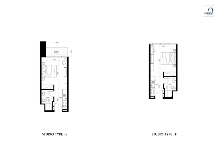 Alexis Tower floor plan Студия