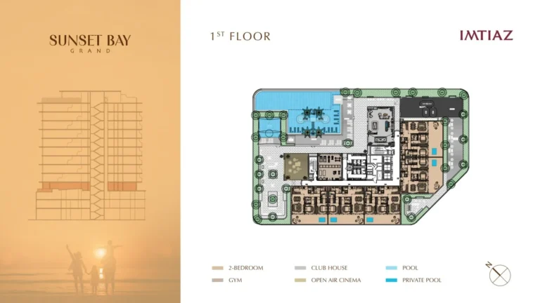 Sunset Bay Grand floor plan Studio
