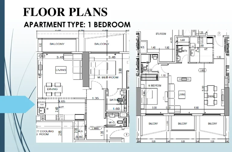 Binghatti Heights floor plan 1-спальн.