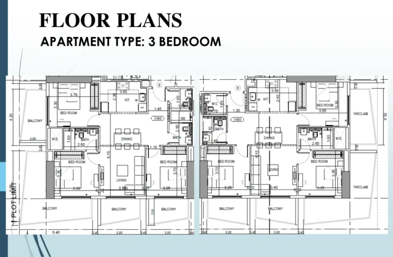 Binghatti Heights floor plan 3-спальн.