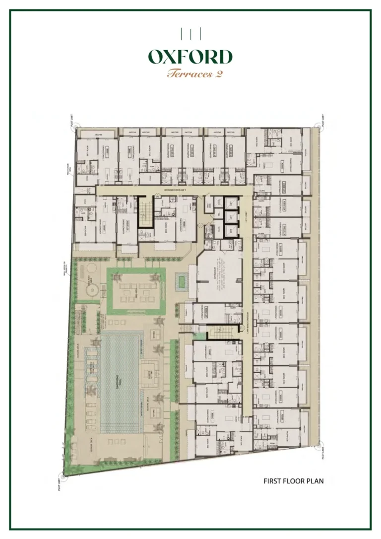 Oxford Terraces 2 floor plan Studio