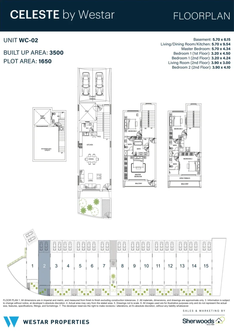 Celeste by Westar floor plan 3 BR · 3500 sqft