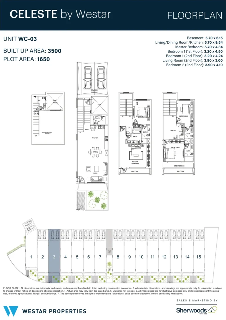 Celeste by Westar floor plan 3 BR · 3500 sqft