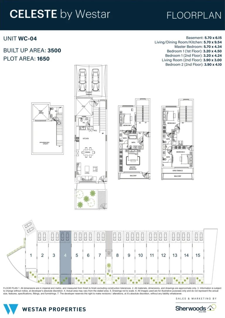 Celeste by Westar floor plan 3 BR · 3500 sqft