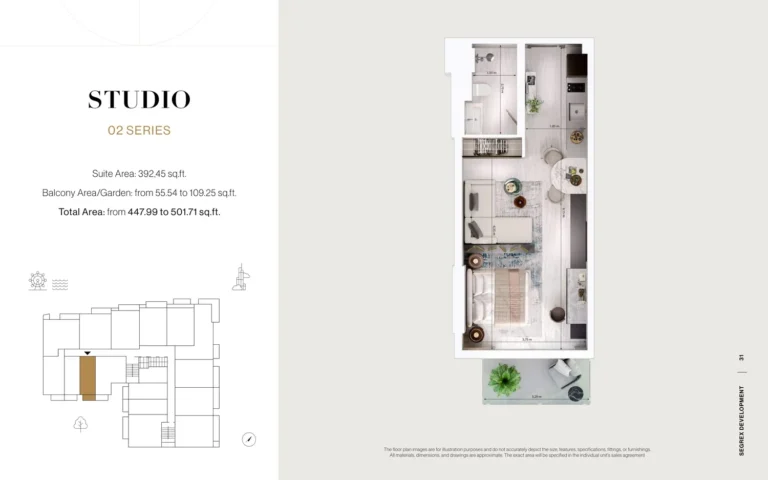 Stonehenge Residences 2 floor plan Студия · 447 sqft