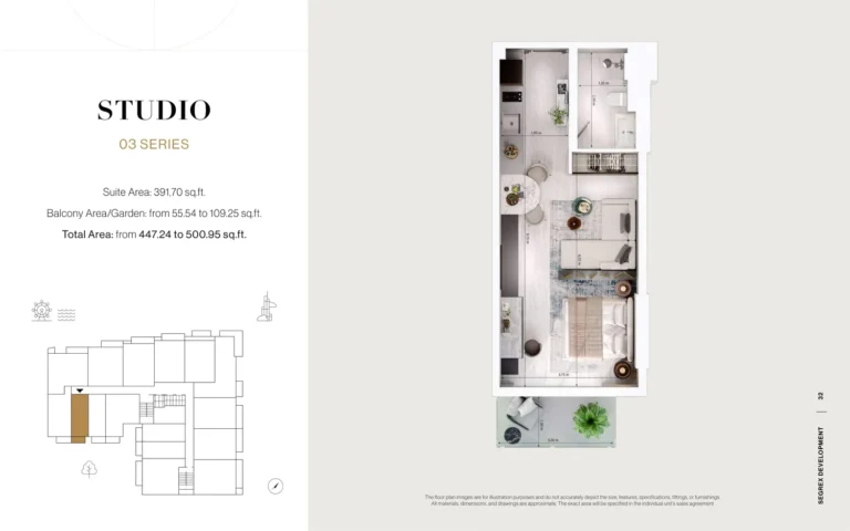 Stonehenge Residences 2 floor plan Студия · 447 sqft