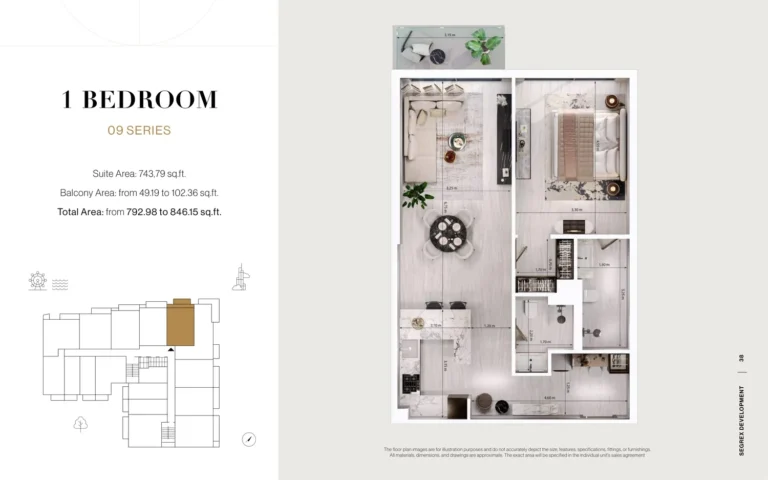 Stonehenge Residences 2 floor plan 1-спальн. · 792 sqft