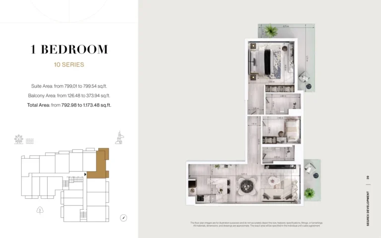 Stonehenge Residences 2 floor plan 1-спальн. · 792 sqft