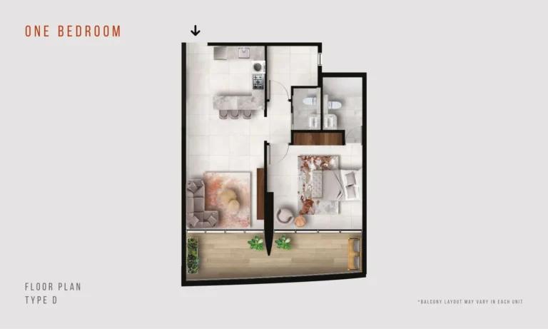 Westwood Grande 2 floor plan 1 BR