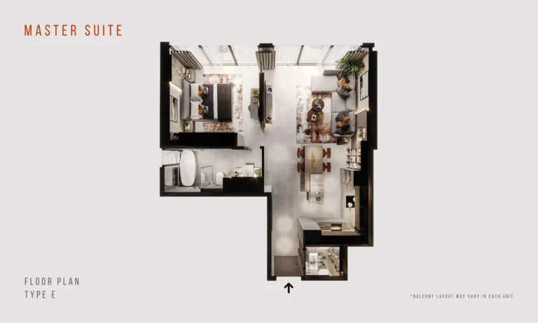 Westwood Grande 2 floor plan 1 BR